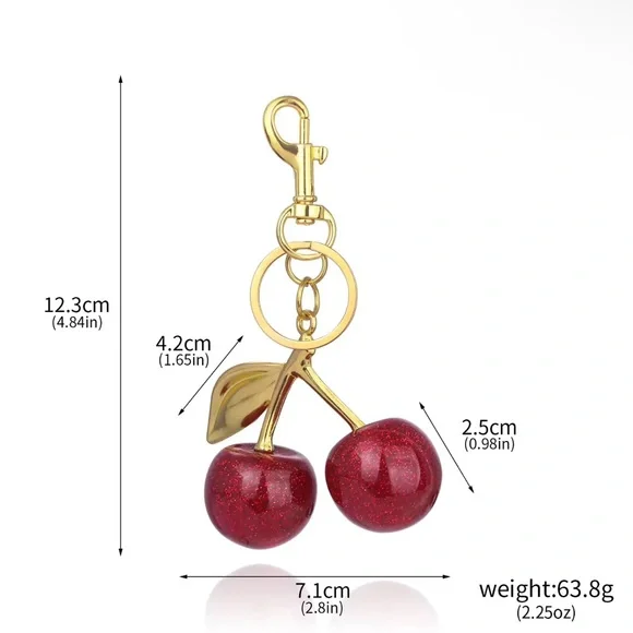 Cherry Bag Charm (Available in Multiple Colors) - Picture 7 of 9